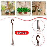 Maxbell 30x Planter Hanging Hooks Decoration Planter Hangers for Office Home Outside 36cm