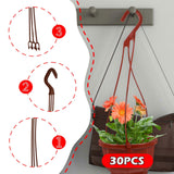 Maxbell 30x Planter Hanging Hooks Decoration Planter Hangers for Office Home Outside 36cm