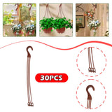 Maxbell 30x Planter Hanging Hooks Decoration Planter Hangers for Office Home Outside 39cm