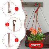 Maxbell 30x Planter Hanging Hooks Decoration Planter Hangers for Office Home Outside 39cm