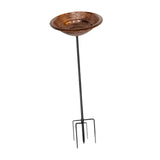 Maxbell Bird Bath Decorative Metal Easy Installation Birdfeeder for Lawn Garden Home