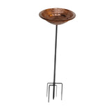 Maxbell Bird Bath Decorative Metal Easy Installation Birdfeeder for Lawn Garden Home