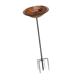 Maxbell Bird Bath Decorative Metal Easy Installation Birdfeeder for Lawn Garden Home
