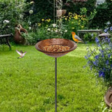 Maxbell Bird Bath Decorative Metal Easy Installation Birdfeeder for Lawn Garden Home
