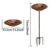 Maxbell Bird Bath Decorative Metal Easy Installation Birdfeeder for Lawn Garden Home