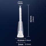 Maxbell 10Pcs Epoxy Mixing Nozzles Sturdy Lightweight Portable for Ab Glue Cartridge 17 sections