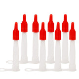 Maxbell 10Pcs Caulking Nozzle Set with Red Cover for Bathroom Wall Tiles Water Tanks
