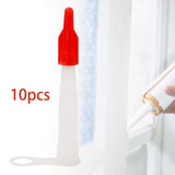 Maxbell 10Pcs Caulking Nozzle Set with Red Cover for Bathroom Wall Tiles Water Tanks