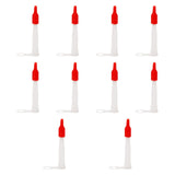 Maxbell 10Pcs Caulking Nozzle Set with Red Cover for Bathroom Wall Tiles Water Tanks