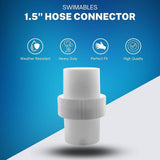 Maxbell Pool Hose Connector Home Garden Replace Lightweight Filter Pump Hose Adapter