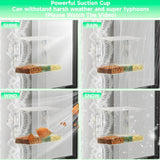 Maxbell Window Mounted Bird Feeder Multifunctional Practical Bird Lover Gift Acrylic