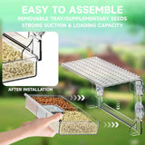 Maxbell Window Mounted Bird Feeder Multifunctional Practical Bird Lover Gift Acrylic