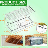 Maxbell Window Mounted Bird Feeder Multifunctional Practical Bird Lover Gift Acrylic