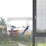 Maxbell Window Mounted Bird Feeder Multifunctional Practical Bird Lover Gift Acrylic