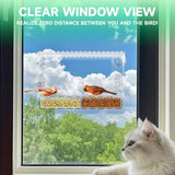Maxbell Window Mounted Bird Feeder Multifunctional Practical Bird Lover Gift Acrylic