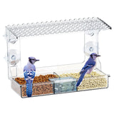 Maxbell Window Mounted Bird Feeder Multifunctional Practical Bird Lover Gift Acrylic