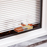 Maxbell Window Mounted Bird Feeder Multifunctional Practical Bird Lover Gift Acrylic