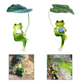 Maxbell Realistic Garden Frog Statue Centerpiece Figurine for Desktop Pond