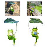 Maxbell Realistic Garden Frog Statue Centerpiece Figurine for Desktop Pond