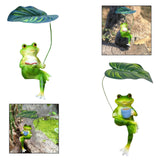 Maxbell Realistic Garden Frog Statue Centerpiece Figurine for Desktop Pond
