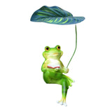 Maxbell Realistic Garden Frog Statue Centerpiece Figurine for Desktop Pond