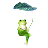 Maxbell Realistic Garden Frog Statue Centerpiece Figurine for Desktop Pond