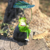 Maxbell Realistic Garden Frog Statue Centerpiece Figurine for Desktop Pond