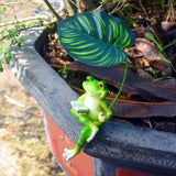 Maxbell Realistic Garden Frog Statue Centerpiece Figurine for Desktop Pond