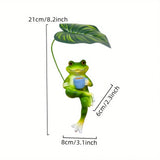 Maxbell Realistic Garden Frog Statue Centerpiece Figurine for Desktop Pond