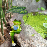 Maxbell Realistic Garden Frog Statue Centerpiece Figurine for Desktop Pond