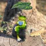 Maxbell Realistic Garden Frog Statue Centerpiece Figurine for Desktop Pond