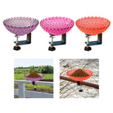 Maxbell Deck Mounted Bird Bath Decor Balcony Railing Birdbath for Yard Patio Outdoor Purple