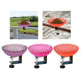 Maxbell Deck Mounted Bird Bath Decor Balcony Railing Birdbath for Yard Patio Outdoor Purple