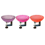 Maxbell Deck Mounted Bird Bath Decor Balcony Railing Birdbath for Yard Patio Outdoor Purple