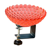 Maxbell Deck Mounted Bird Bath Decor Balcony Railing Birdbath for Yard Patio Outdoor Scarlet