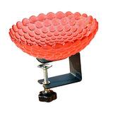 Maxbell Deck Mounted Bird Bath Decor Balcony Railing Birdbath for Yard Patio Outdoor Scarlet