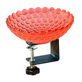 Maxbell Deck Mounted Bird Bath Decor Balcony Railing Birdbath for Yard Patio Outdoor Scarlet