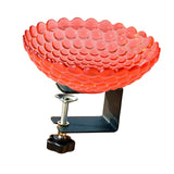 Maxbell Deck Mounted Bird Bath Decor Balcony Railing Birdbath for Yard Patio Outdoor Scarlet