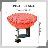 Maxbell Deck Mounted Bird Bath Decor Balcony Railing Birdbath for Yard Patio Outdoor Scarlet