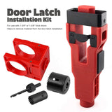 Maxbell Door Lock Installation Set Wear Resistant Utility Sturdy with Guide Template Red