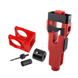 Maxbell Door Lock Installation Set Wear Resistant Utility Sturdy with Guide Template Red