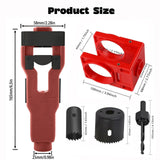 Maxbell Door Lock Installation Set Wear Resistant Utility Sturdy with Guide Template Red