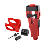 Maxbell Door Lock Installation Set Wear Resistant Utility Sturdy with Guide Template Red