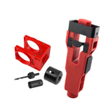 Maxbell Door Lock Installation Set Wear Resistant Utility Sturdy with Guide Template Red