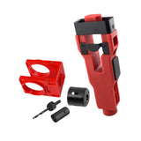 Maxbell Door Lock Installation Set Wear Resistant Utility Sturdy with Guide Template Red
