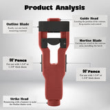 Maxbell Door Lock Installation Set Wear Resistant Utility Sturdy with Guide Template Red