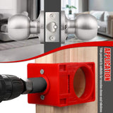 Maxbell Door Lock Installation Set Wear Resistant Utility Sturdy with Guide Template Red
