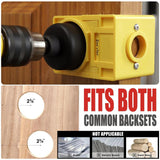 Maxbell Door Lock Installation Set Wear Resistant Utility Sturdy with Guide Template Yellow