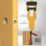 Maxbell Door Lock Installation Set Wear Resistant Utility Sturdy with Guide Template Yellow
