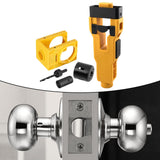 Maxbell Door Lock Installation Set Wear Resistant Utility Sturdy with Guide Template Yellow